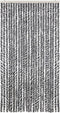 vidaXL - Vliegengordijn - 100x200 - cm - chenille - grijs - en - zwart-wit