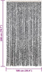 vidaXL - Vliegengordijn - 100x200 - cm - chenille - grijs - en - zwart-wit