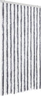 vidaXL - Vliegengordijn - 100x200 - cm - chenille - grijs - en - wit