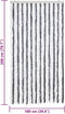 vidaXL - Vliegengordijn - 100x200 - cm - chenille - grijs - en - wit