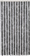 vidaXL - Vliegengordijn - 100x200 - cm - chenille - grijs - en - zwart