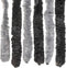 vidaXL - Vliegengordijn - 100x200 - cm - chenille - grijs - en - zwart