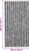 vidaXL - Vliegengordijn - 100x200 - cm - chenille - grijs - en - zwart