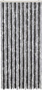 vidaXL - Vliegengordijn - 100x200 - cm - chenille - grijs - en - zwart
