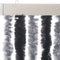 vidaXL - Vliegengordijn - 100x200 - cm - chenille - grijs - en - zwart