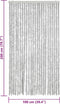 vidaXL - Vliegengordijn - 100x200 - cm - chenille - grijs