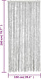 vidaXL - Vliegengordijn - 100x200 - cm - chenille - grijs