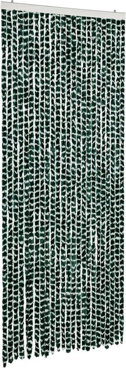 vidaXL - Vliegengordijn - 100x200 - cm - chenille - groen - en - wit