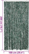 vidaXL - Vliegengordijn - 100x200 - cm - chenille - groen - en - wit