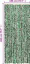 vidaXL - Vliegengordijn - 100x200 - cm - chenille - groen - en - wit