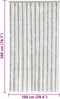 vidaXL - Vliegengordijn - 100x200 - cm - chenille - lichtgrijs - en - wit