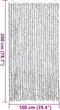 vidaXL - Vliegengordijn - 100x200 - cm - chenille - lichtgrijs - en - donkergrijs