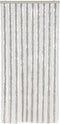 vidaXL - Vliegengordijn - 100x200 - cm - chenille - lichtgrijs - en - wit