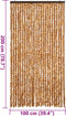 vidaXL - Vliegengordijn - 100x200 - cm - chenille - okerkleurig - en - wit