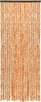 vidaXL - Vliegengordijn - 100x200 - cm - chenille - okerkleurig - en - wit