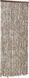 vidaXL - Vliegengordijn - 100x200 - cm - chenille - taupe - en - wit