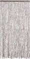 vidaXL - Vliegengordijn - 100x200 - cm - chenille - taupe - en - wit