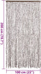 vidaXL - Vliegengordijn - 100x200 - cm - chenille - taupe - en - wit