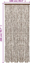 vidaXL - Vliegengordijn - 100x200 - cm - chenille - taupe - en - wit