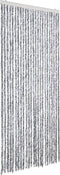 vidaXL - Vliegengordijn - 100x200 - cm - chenille - wit - en - grijs
