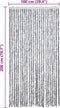 vidaXL - Vliegengordijn - 100x200 - cm - chenille - wit - en - grijs