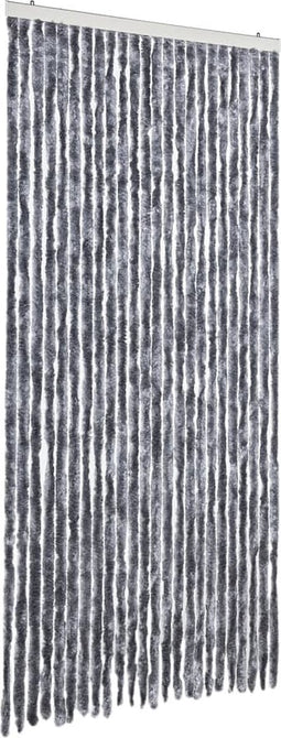 vidaXL - Vliegengordijn - 100x200 - cm - chenille - zilver