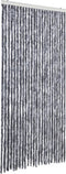 vidaXL - Vliegengordijn - 100x200 - cm - chenille - zilver
