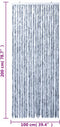 vidaXL - Vliegengordijn - 100x200 - cm - chenille - zilver