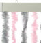 vidaXL - Vliegengordijn - 100x200 - cm - chenille - zilvergrijs - en - roze