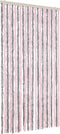 vidaXL - Vliegengordijn - 100x200 - cm - chenille - zilvergrijs - en - roze
