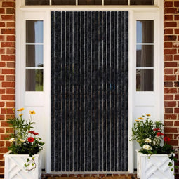 vidaXL - Vliegengordijn - 100x220 - cm - chenille - antraciet