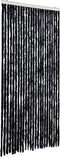 vidaXL - Vliegengordijn - 100x220 - cm - chenille - antraciet