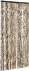 vidaXL - Vliegengordijn - 100x220 - cm - chenille - beige - en - bruin