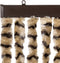 vidaXL - Vliegengordijn - 100x220 - cm - chenille - beige - en - bruin