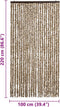 vidaXL - Vliegengordijn - 100x220 - cm - chenille - beige - en - bruin