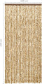 vidaXL - Vliegengordijn - 100x220 - cm - chenille - beige - en - bruin