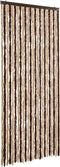 vidaXL - Vliegengordijn - 100x220 - cm - chenille - beige - en - lichtbruin