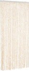 vidaXL - Vliegengordijn - 100x220 - cm - chenille - beige - en - wit