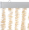 vidaXL - Vliegengordijn - 100x220 - cm - chenille - beige - en - wit