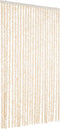 vidaXL - Vliegengordijn - 100x220 - cm - chenille - beige - en - wit