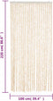 vidaXL - Vliegengordijn - 100x220 - cm - chenille - beige - en - wit
