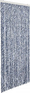 vidaXL - Vliegengordijn - 100x220 - cm - chenille - blauw, - wit - en - zilver