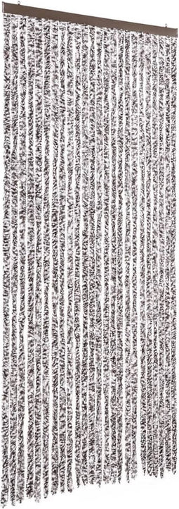 vidaXL - Vliegengordijn - 100x220 - cm - chenille - bruin - en - beige