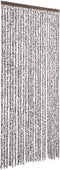 vidaXL - Vliegengordijn - 100x220 - cm - chenille - bruin - en - beige