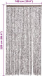 vidaXL - Vliegengordijn - 100x220 - cm - chenille - bruin - en - beige
