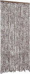 vidaXL - Vliegengordijn - 100x220 - cm - chenille - bruin - en - wit