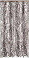 vidaXL - Vliegengordijn - 100x220 - cm - chenille - bruin - en - wit