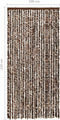 vidaXL - Vliegengordijn - 100x220 - cm - chenille - bruin - en - wit