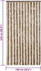 vidaXL - Vliegengordijn - 100x220 - cm - chenille - donkerbruin - en - beige