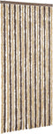 vidaXL - Vliegengordijn - 100x220 - cm - chenille - donkerbruin - en - beige